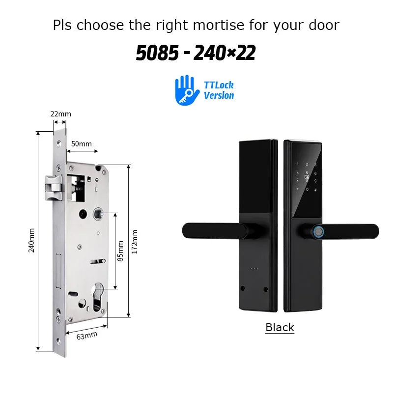 Smart Fingerprint Door Lock with Handle