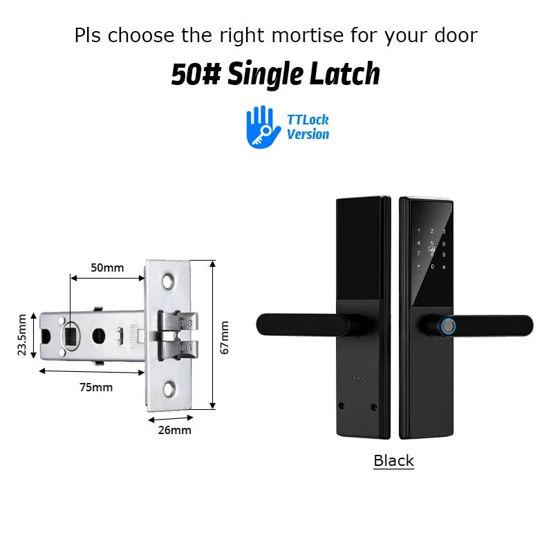 Smart Fingerprint Door Lock with Handle