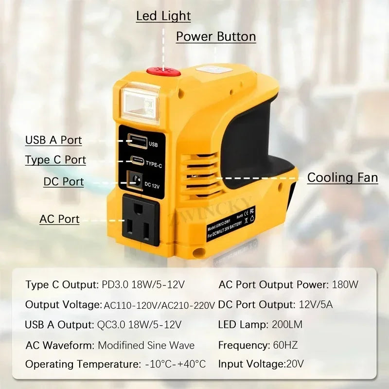 200W Portable Power Inverter