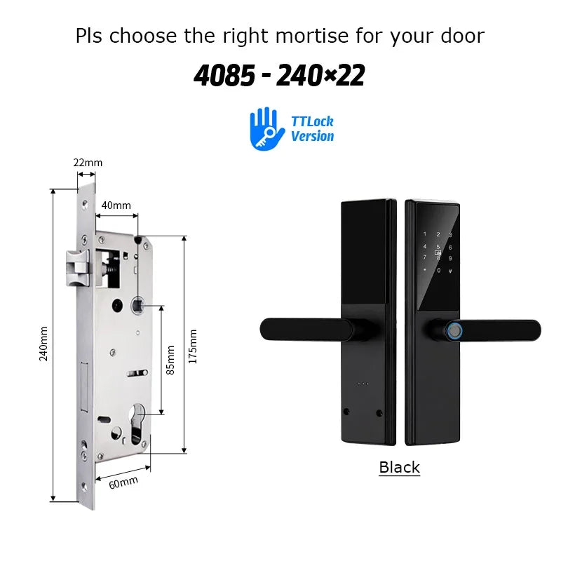 Smart Fingerprint Door Lock with Handle