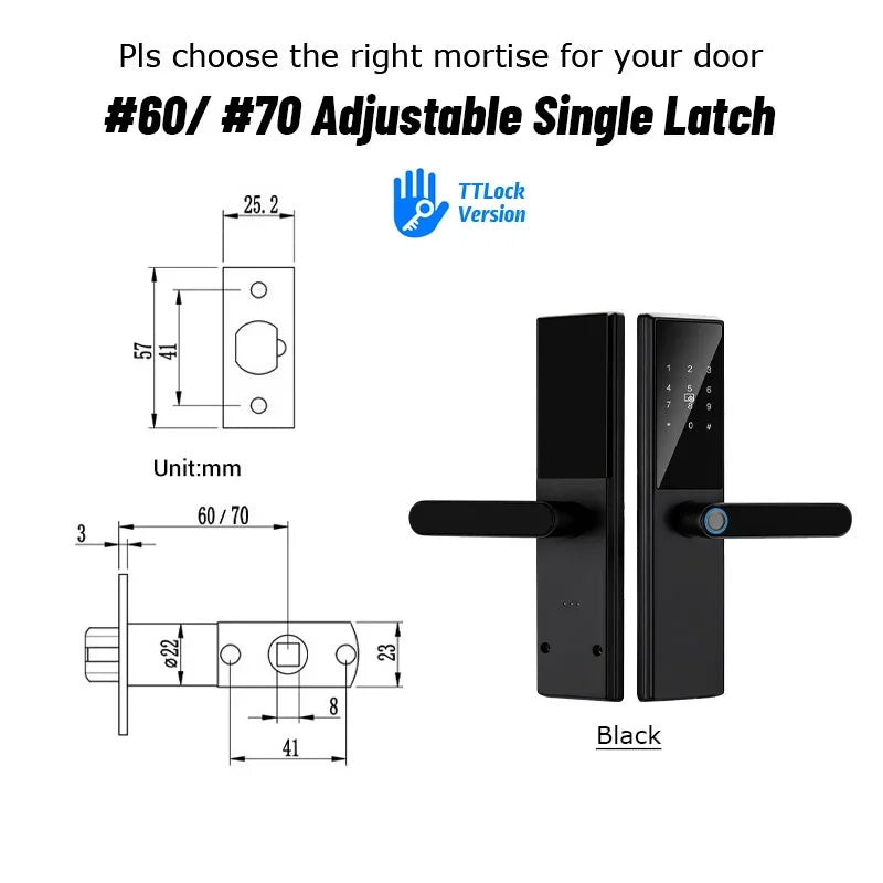 Smart Fingerprint Door Lock with Handle