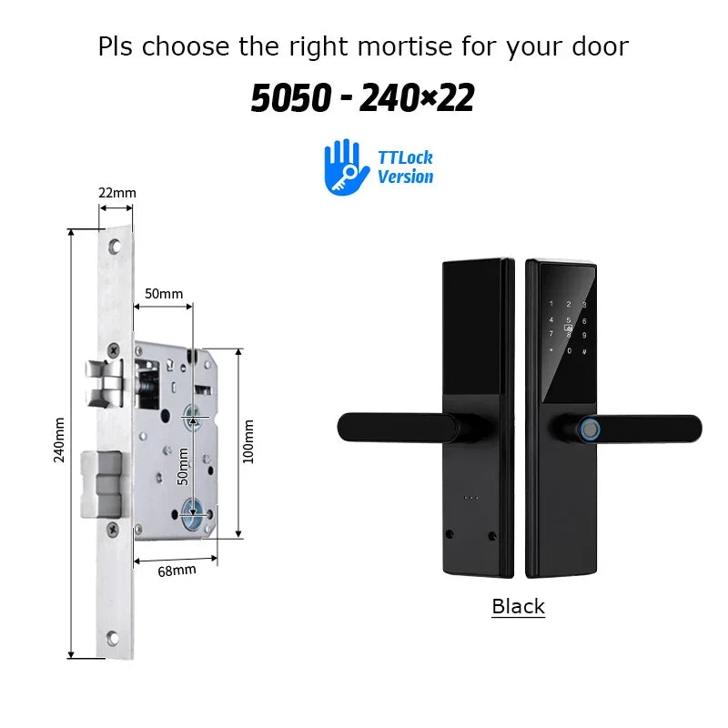 Smart Fingerprint Door Lock with Handle