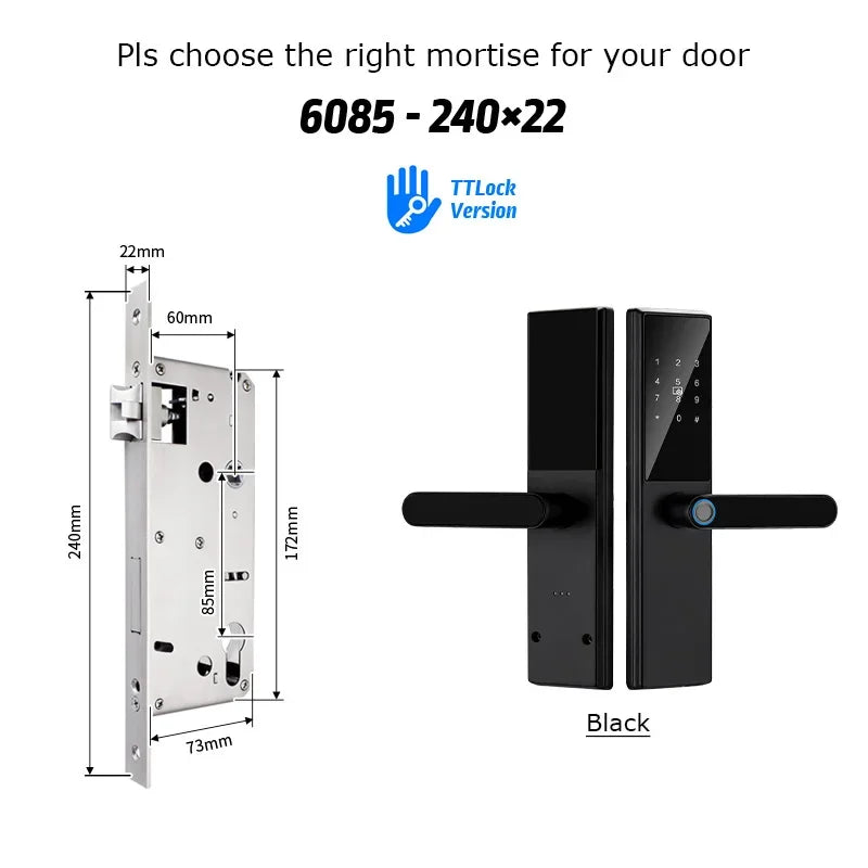 Smart Fingerprint Door Lock with Handle