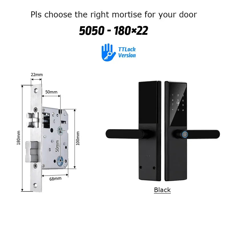Smart Fingerprint Door Lock with Handle