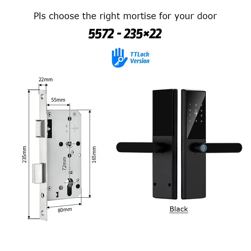 Smart Fingerprint Door Lock with Handle