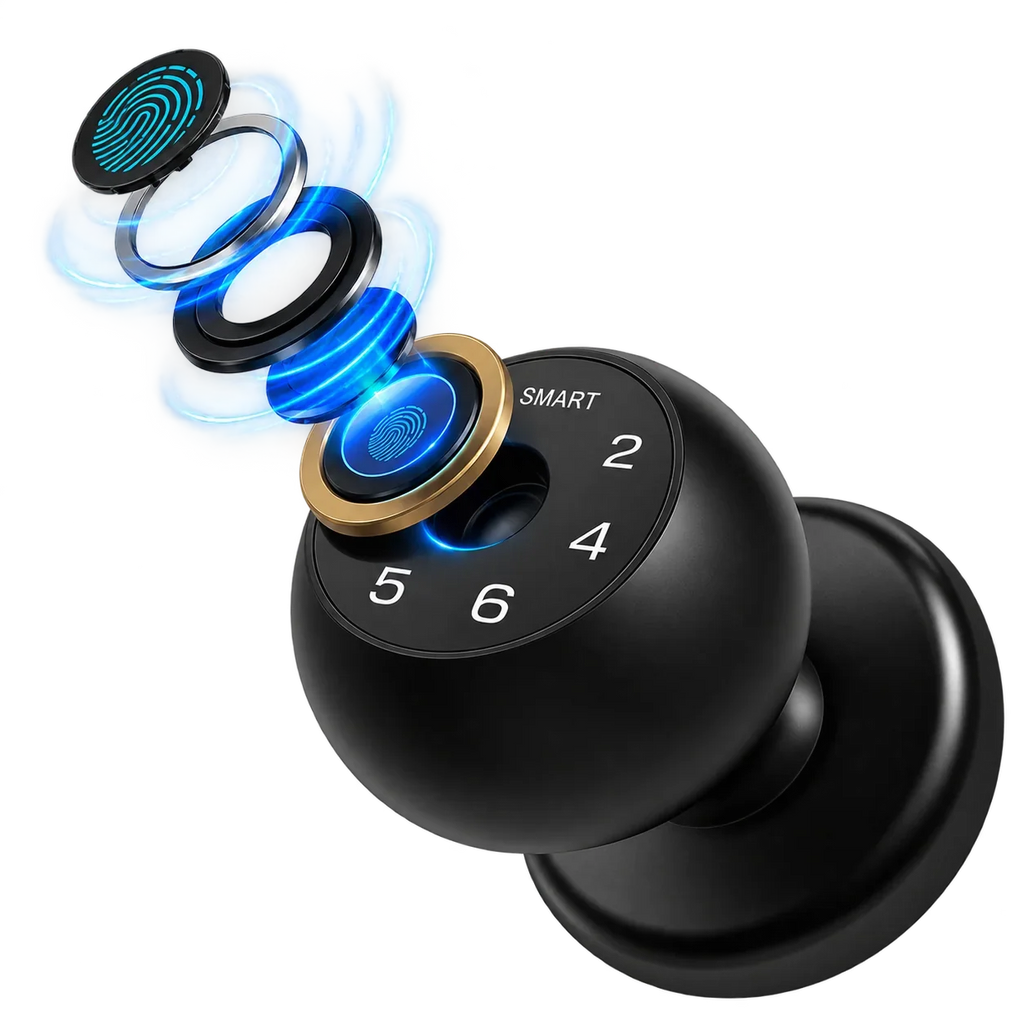 Fingerprint Door Handle and Smart Keypad